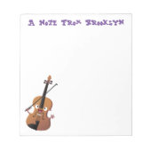 Cute grappig vioolmusical notitieblok (Voorkant)