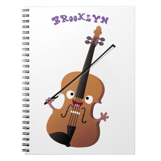 Cute grappig vioolmusical notitieboek (Voorkant)