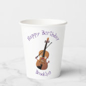 Cute grappig vioolmusical papieren bekers (Achterkant)