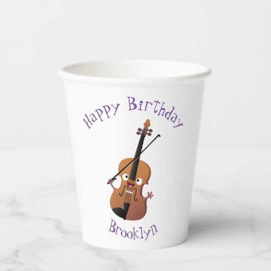 Cute grappig vioolmusical papieren bekers (Voorkant)