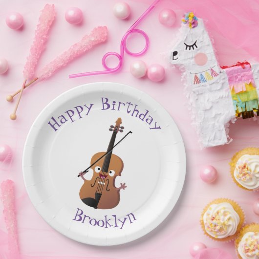 Cute grappig vioolmusical papieren bordje (Feest)