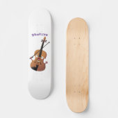 Cute grappig vioolmusical persoonlijk skateboard (Voorkant)