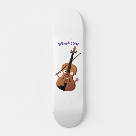 Cute grappig vioolmusical persoonlijk skateboard (Voorkant)