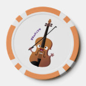 Cute grappig vioolmusical poker chips (Achterkant)