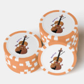 Cute grappig vioolmusical poker chips (Opstapeling)
