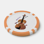 Cute grappig vioolmusical poker chips (Enkel)