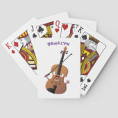 Cute grappig vioolmusical pokerkaarten (Achterkant)