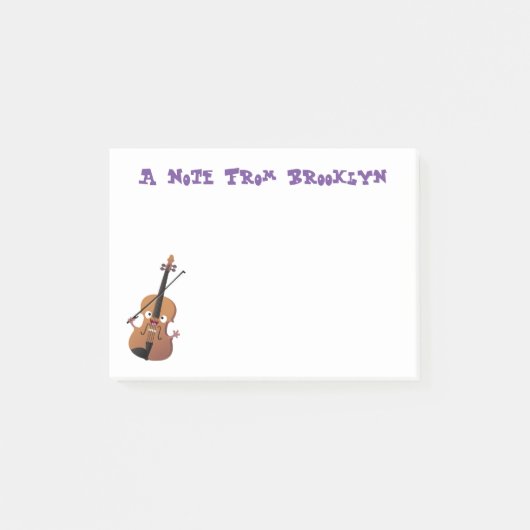Cute grappig vioolmusical post-it® notes (Voorkant)