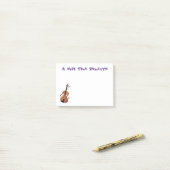 Cute grappig vioolmusical post-it® notes (Op bureau)
