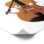 Cute grappig vioolmusical poster (Hoek)