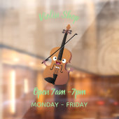 Cute grappig vioolmusical raamsticker (Vel 2)