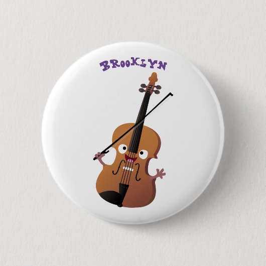 Cute grappig vioolmusical ronde button 5,7 cm (Voorkant)