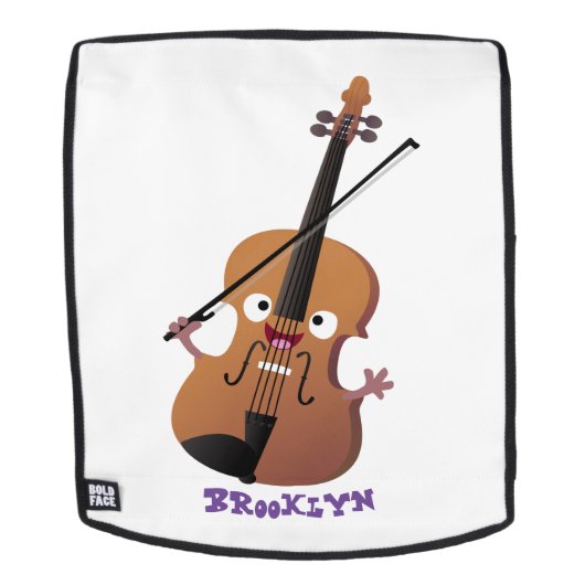 Cute grappig vioolmusical rugtassen (Verwijderbaar gezicht)