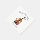 Cute grappig vioolmusical servet (Hoek)