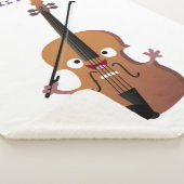 Cute grappig vioolmusical sherpa deken (3/4)