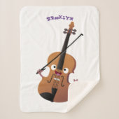 Cute grappig vioolmusical sherpa deken (Voorkant)