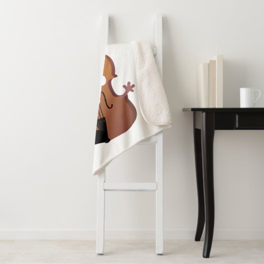 Cute grappig vioolmusical sherpa deken (In situ)