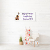 Cute grappig vioolmusical spandoek (Insitu)