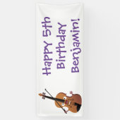 Cute grappig vioolmusical spandoek (Verticaal)