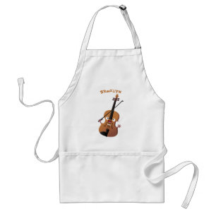 Cute grappig vioolmusical standaard schort
