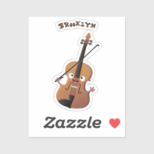 Cute grappig vioolmusical sticker (Vel)