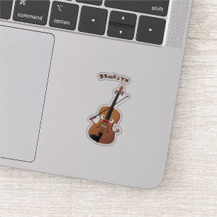Cute grappig vioolmusical sticker