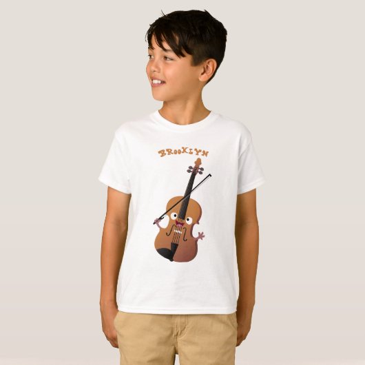 Cute grappig vioolmusical t-shirt (Voorkant volledig)