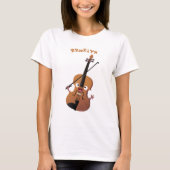 Cute grappig vioolmusical t-shirt (Voorkant)