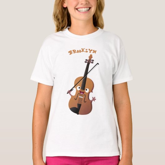 Cute grappig vioolmusical t-shirt (Voorkant)