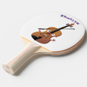 Cute grappig vioolmusical tafeltennisbatje (Voorkant Gekanteld)