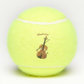 Cute grappig vioolmusical tennisballen (Achterkant)