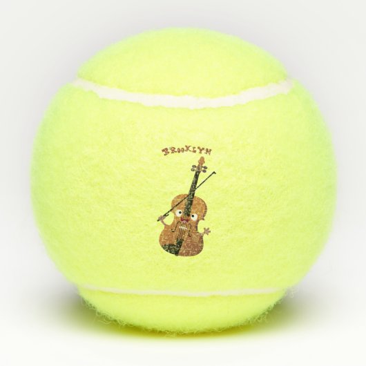 Cute grappig vioolmusical tennisballen (Achterkant)