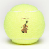 Cute grappig vioolmusical tennisballen (Voorkant)