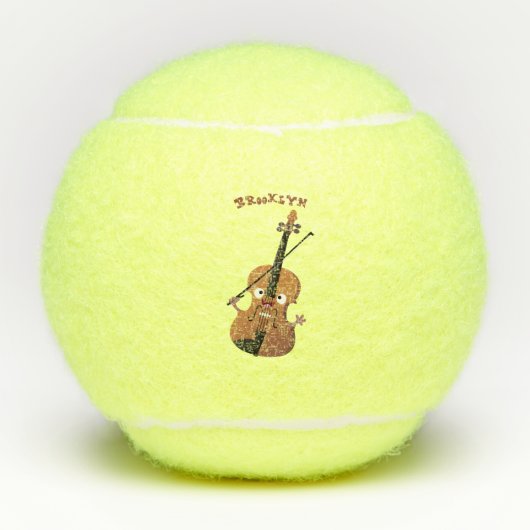 Cute grappig vioolmusical tennisballen (Voorkant)
