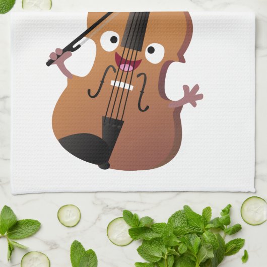 Cute grappig vioolmusical theedoek (Gevouwen)