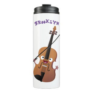 Cute grappig vioolmusical thermosbeker