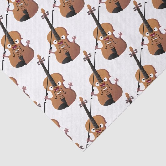 Cute grappig vioolmusical tissuepapier (Detail)