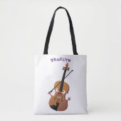 Cute grappig vioolmusical tote bag (Voorkant)