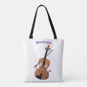 Cute grappig vioolmusical tote bag (Achterkant)
