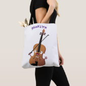 Cute grappig vioolmusical tote bag (Dichtbij)