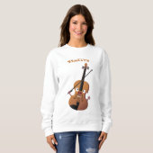 Cute grappig vioolmusical trui (Voorkant volledig)