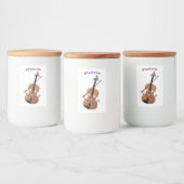 Cute grappig vioolmusical voedselcontainer etiket (Flessen)