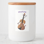 Cute grappig vioolmusical voedselcontainer etiket (Voorkant)