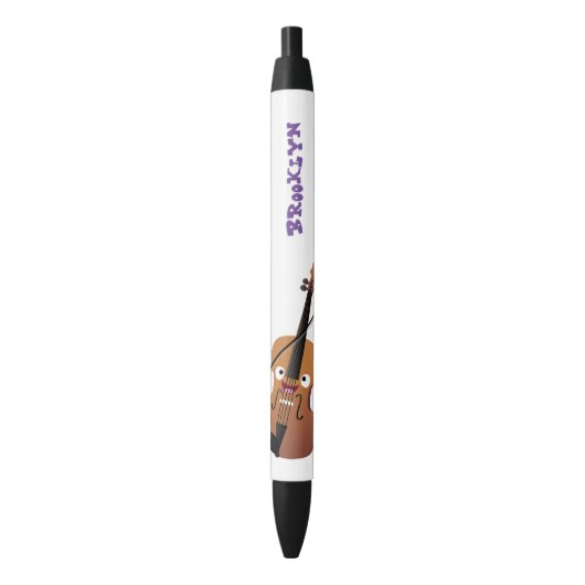 Cute grappig vioolmusical zwarte inkt pen (Voorkant Verticaal)