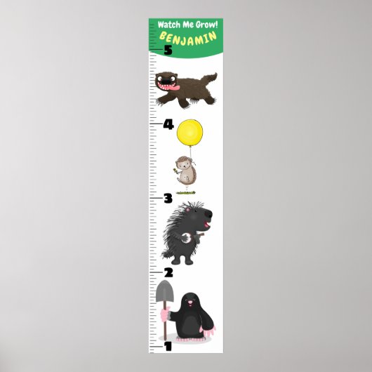 Cute grappige animals cartoon poster (Voorkant)