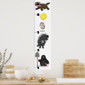Cute grappige animals cartoon poster (Keuken)