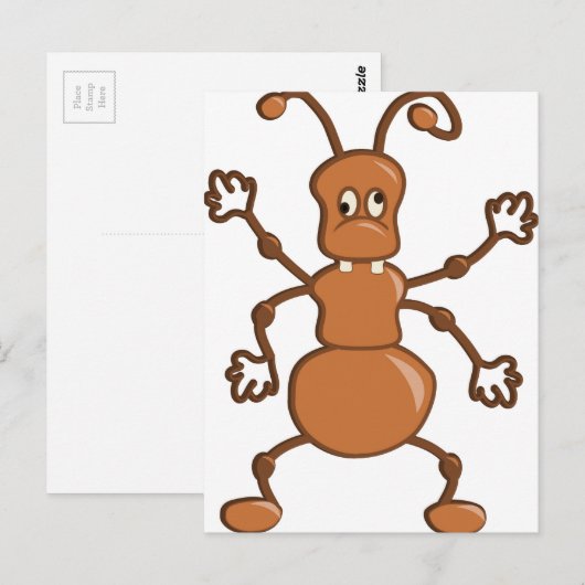 Cute grappige Ant cartoon Briefkaart (Voorkant / Achterkant)