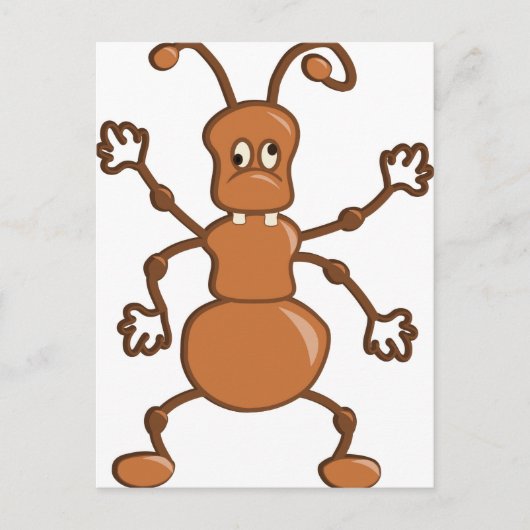 Cute grappige Ant cartoon Briefkaart (Voorkant)