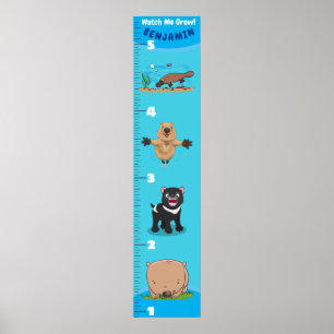 Cute grappige Australische cartoon Poster