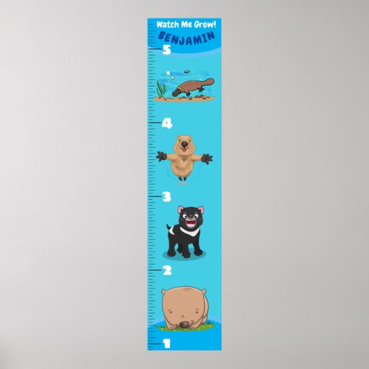 Cute grappige Australische cartoon Poster (Voorkant)